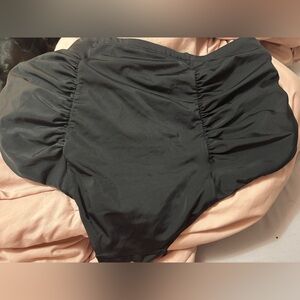 Torrid ruched swim bottoms black 3x